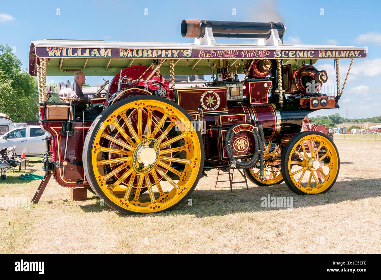 Showman`s Road Locomotive Traction Engine at a Steam rally Stock Photo